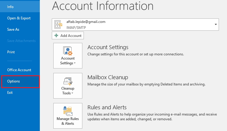 outlook for mac 2016 does not send from default account