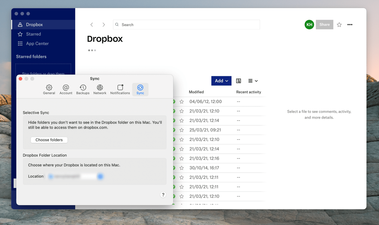 drop box app for mac